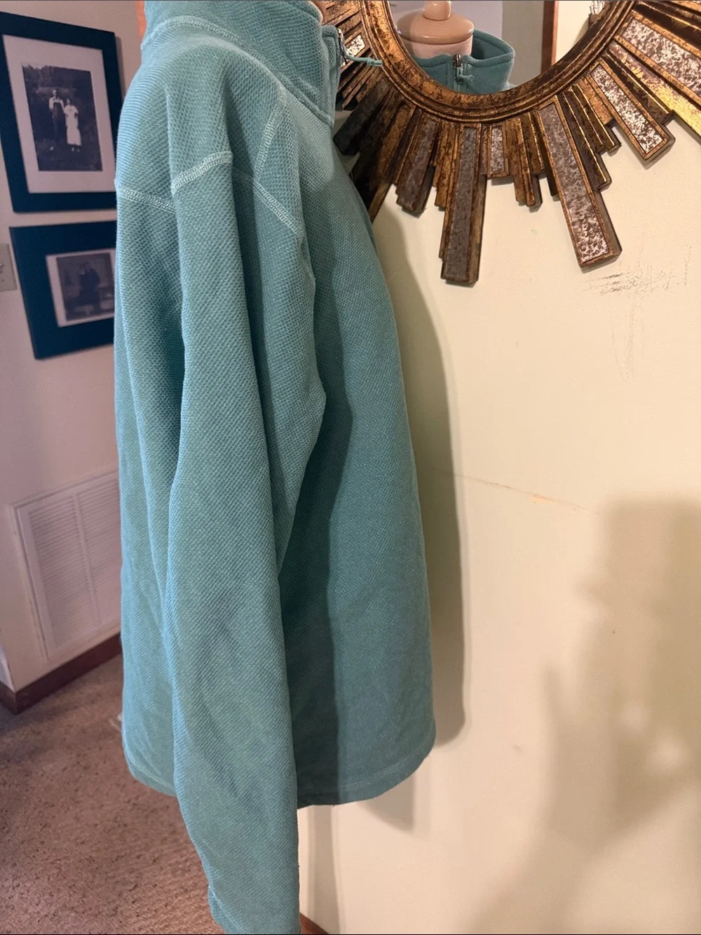 The North Face Men's Teal Half-Zip Pullover Fleece